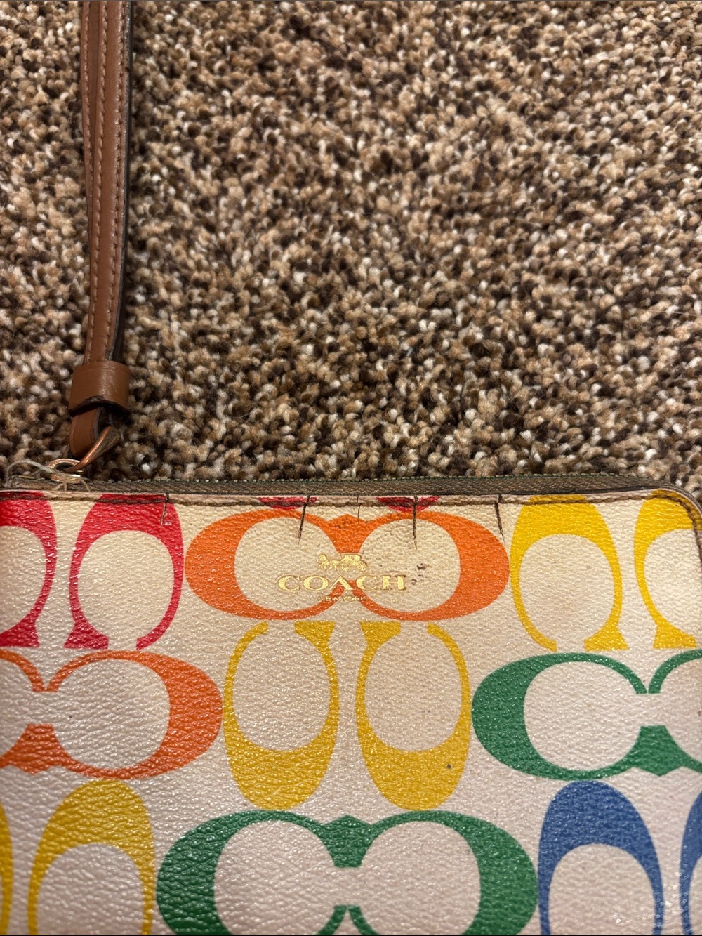 Accessory Rainbow Coach Wristlet/Pouch - Picture 2 of 6